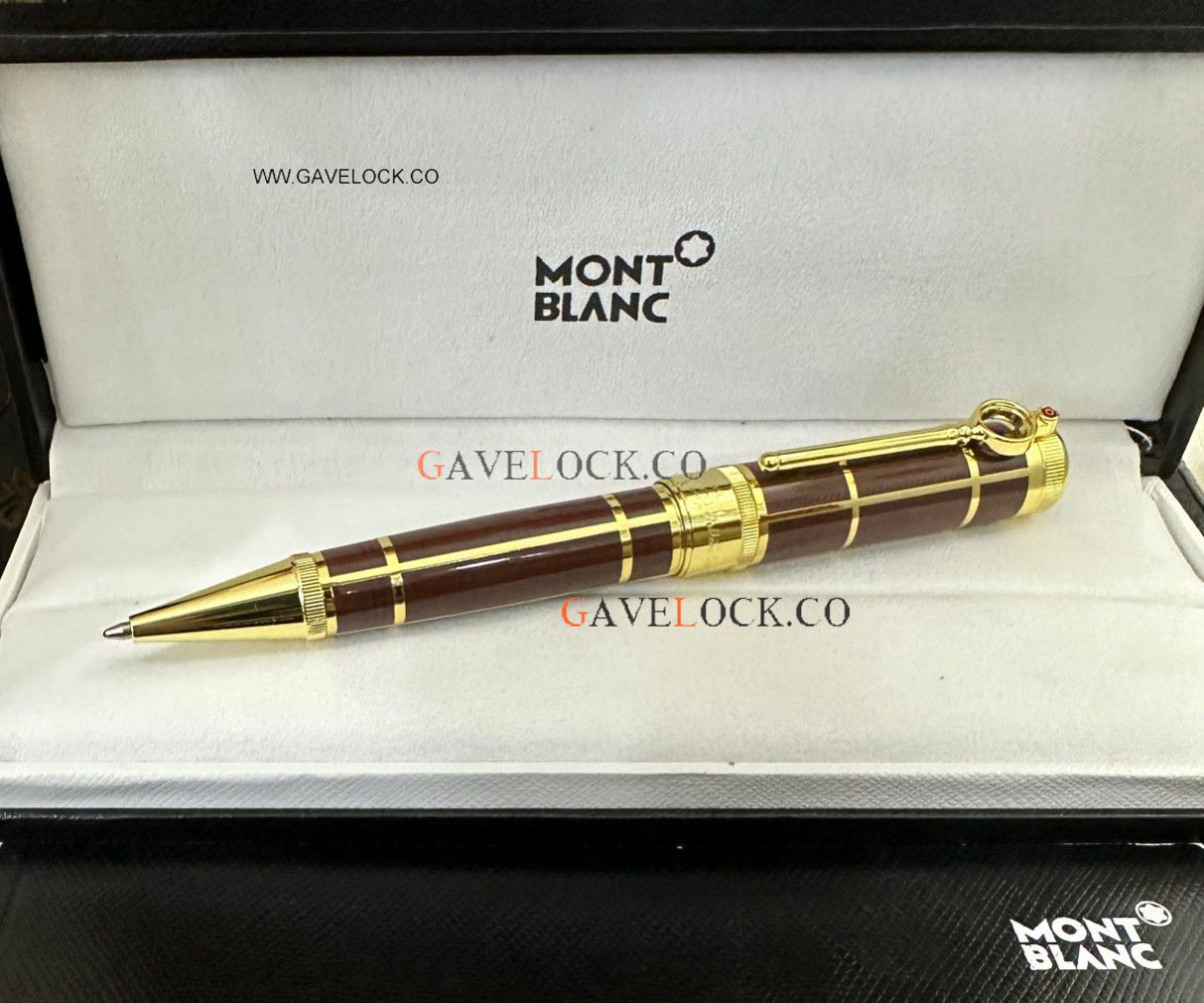 Copy Montblanc Arthur Conan Doyle Ballpoint pen Red & Gold